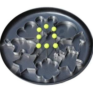 8 peice Non Stick Pancake Mould Cookies.